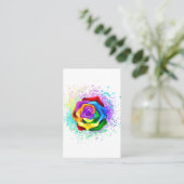 Rose des Regenbogens Visitenkarte (Stehend Vorderseite)