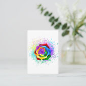 Rose des Regenbogens Visitenkarte (Stehend Vorderseite)