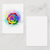 Rose des Regenbogens Visitenkarte (Vorne/Hinten)