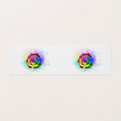 Rose des Regenbogens Visitenkarten (Außenseite Aufgefaltet)