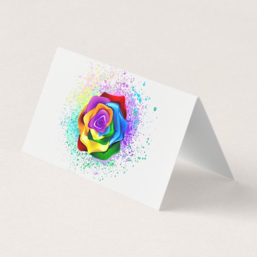 Rose des Regenbogens Visitenkarten (Rückseite)