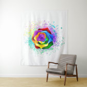 Rose des Regenbogens Wandteppich (Beispiel)