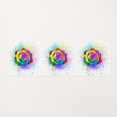 Rose des Regenbogens Yogamatte (Vorderseite (Horizontal))