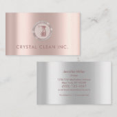 Rose des Reinigungsservice Visitenkarte (Vorne/Hinten)