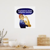 Rose des Riveter-Kapitalismus-Posters Poster (Küche)