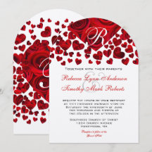 Rose des Roten Herzens Einladung Hochzeiten