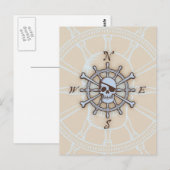 Rose des Schiffskompasses Postkarte (Vorne/Hinten)