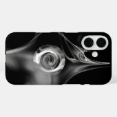 ROSE des Schwarz-weißen FRAKTALS Case-Mate iPhone Hülle (Rückseite (Horizontal))