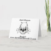 Rose des Todes! Geburtskarte Karte (Rückseite)