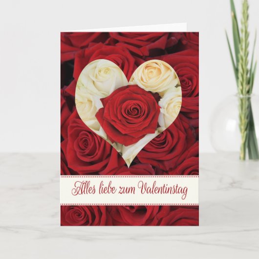 Rose des Valentinstag Feiertagskarte (Vorderseite)