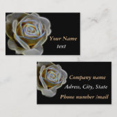 Rose des Weiß 3D Visitenkarte (Vorne/Hinten)