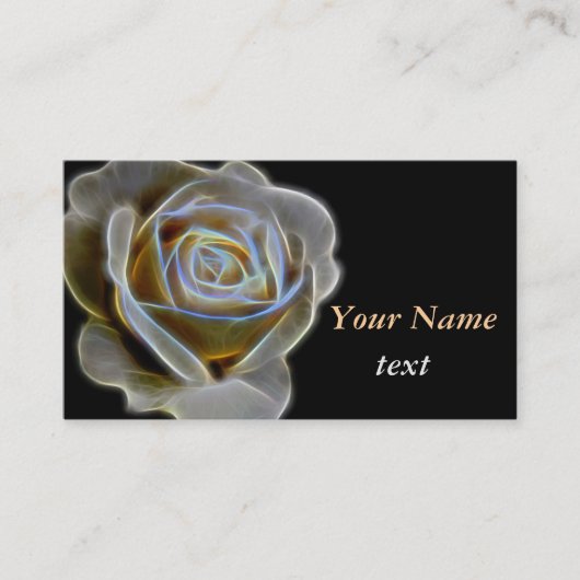 Rose des Weiß 3D Visitenkarte (Vorderseite)