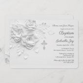 Rose des Weißbuchs religiös Einladung (Vorne/Hinten)