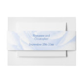 Rose Design Blau farbige Hochzeit Einladungsbanderole (Vorderseite Beispiel)