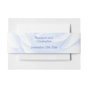 Rose Design Blau farbige Hochzeit Einladungsbanderole