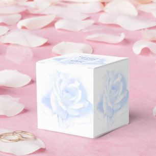 Rose Design Blau farbige Hochzeit Geschenkschachtel