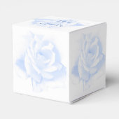 Rose Design Blau farbige Hochzeit Geschenkschachtel (Rückseite)