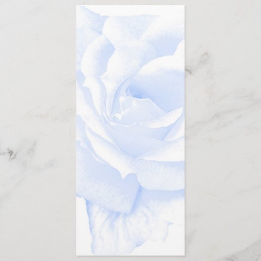 Rose Design Blau farbige Hochzeit Programm (Rückseite)