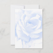 Rose Design Blau farbige Hochzeit RSVP Karte (Rückseite)