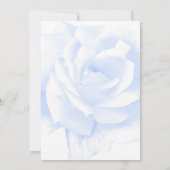 Rose Design Blau farbige Hochzeit Save The Date (Rückseite)
