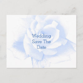 Rose Design Blau gefärbte Hochzeit speichern das D Ankündigungspostkarte