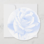 Rose Design Blau gefärbte Hochzeitseinladung Einladung (Rückseite)
