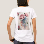 Rose Design Frauen T - Shirt (Rückseite)