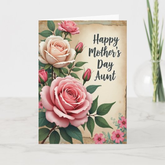 Rose Design Muttertagskarte Karte (Vorderseite)