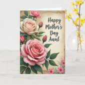 Rose Design Muttertagskarte Karte (Gelbe Blume)