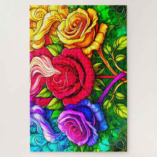 Rose-Design-Puzzle Puzzle (Vertikal)