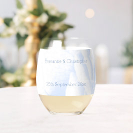 Rose Design Wedding Weinglas Ohne Stiel