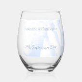 Rose Design Wedding Weinglas Ohne Stiel (Vorderseite)