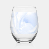 Rose Design Wedding Weinglas Ohne Stiel (Links)