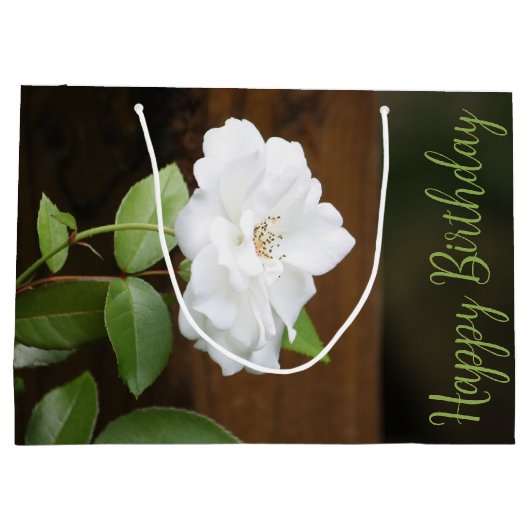 Rose Designer Große Geschenktüte (Rückseite)