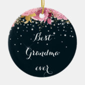 Rose Diamant Foto beste Oma Keramik Ornament (Vorne)