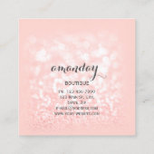 Rose Diamond Cloud Hanger Dress Boutique Square Quadratische Visitenkarte (Rückseite)