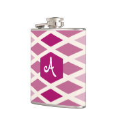 Rose Diamond Ombre Monogram Flachmann (Links)