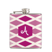 Rose Diamond Ombre Monogram Flachmann (Vorderseite)