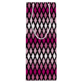 Rose Diamond Ombre Monogram Geschenktüte Für Weinflaschen (Rückseite)