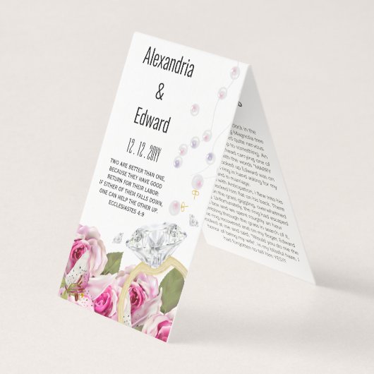 Rose Diamond Ring Verlobung Hochzeit (Vorderseite)