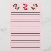 Rose dick Line Stationery Briefpapier (Vorderseite)