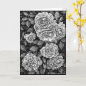 Rose, die die Grußkarte Gezeichnet haben Karte (Gelbe Blume)