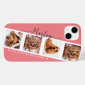 Rose Dog Foto Collage, das Leben ist besser mit ei Case-Mate iPhone Hülle (Rückseite (Horizontal))