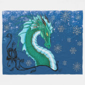 Rose Dragon Fleecedecke (Vorderseite (Horizontal))