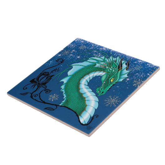 Rose Dragon Fliese (Seite)