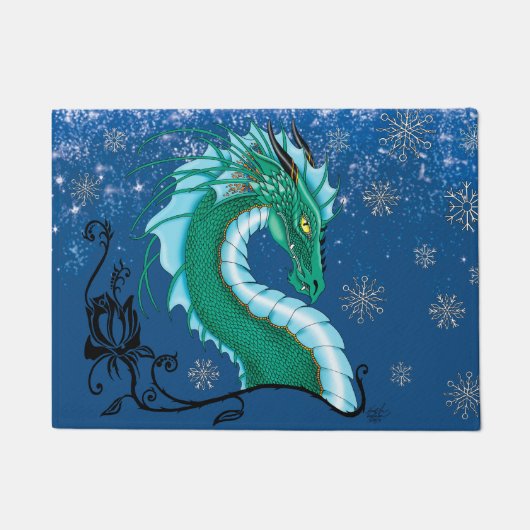 Rose Dragon Fußmatte (Vorderseite)