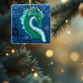 Rose Dragon Keramikornament