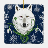 Rose Dragon Keramikornament (Rückseite)