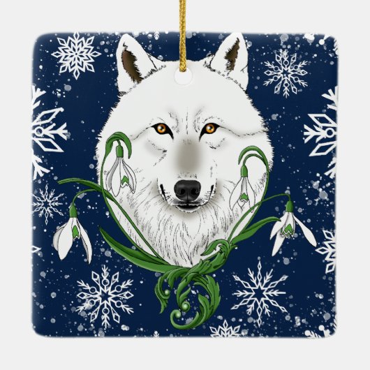 Rose Dragon Keramikornament (Rückseite)