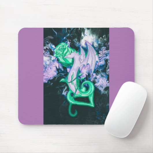 Rose Dragon Lover Mousepad (Mit Mouse)